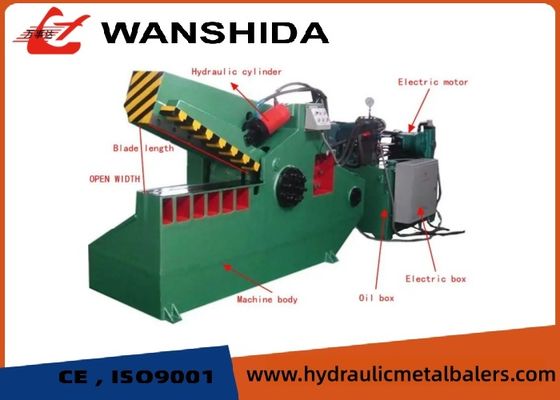 Cizalla de metal tipo cocodrilo de 3150 kN, 1200 mm, 44 kW, para trabajo pesado