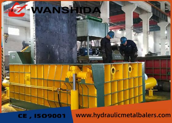 125 Ton Hydraulic Turn Out Scrap Metal Baler 300×300mm Bale For Metal Recycling
