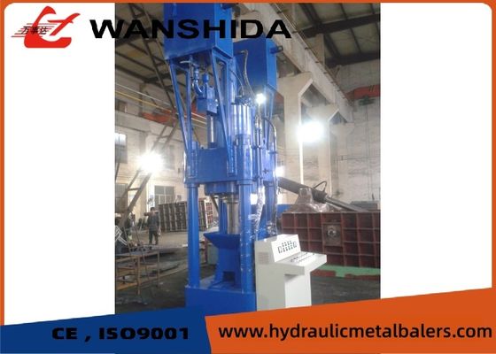 Blue Metal Recycling Scrap Metal Press Machine 800 - 1200kg/H Automatic Wood Chip Briquette Press