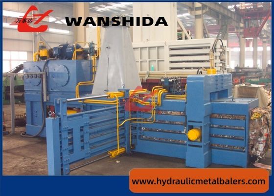 High Capacity 54.5kw Waste Baling Machine For Cardboard Chain Type